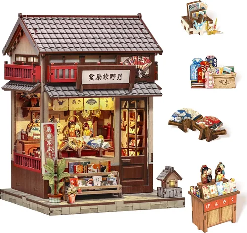 Miniatura 17 de Kit de Rincón de Libros, Kits de Casa en Miniatura DIY para Adultos y Adolescentes, Casa de Muñecas Pequeña Booknook Casa de Jardín Estantería