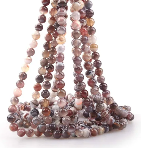 Miniatura 5 de Cuentas sueltas redondas de piedra natural de amatista de 8mm, cuentas para hacer joyas y manualidades DIY, 1 cordón de 15 pulgadas, aproximadamente