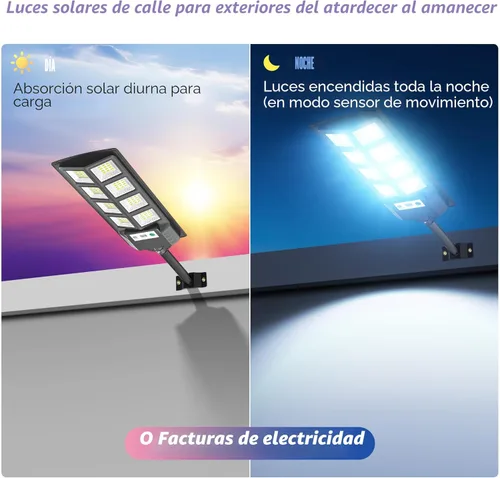 Miniatura 6 de WYWNA Luces Solares para Exteriores, Luces Solares LED de 6000K para Exteriores Impermeables, Reflectores Solares para Exteriores con Sensor
