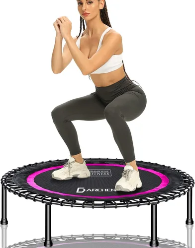 DARCHEN - Mini trampolín para adultos, 450 libras; para interiores, para entrenamiento, fitness; da un rebote silencioso y seguro [40 pulgadas]