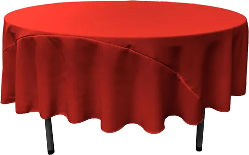 Miniatura 115 de LA Linen - Mantel redondo lavable de popelina de poliéster, resistente a manchas y arrugas, 51", mantel de tela para comedor, cocina, fiesta, Negro