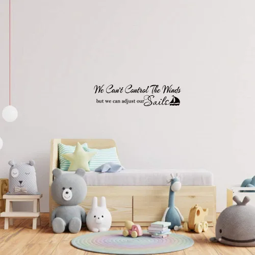 Miniatura 5 de Calcomanías de vinilo con texto en inglés «We Can't Control The Winds but We Can Adjust Our Sails»