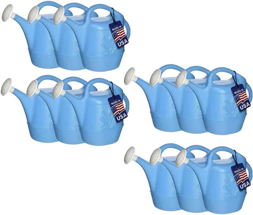 Miniatura 16 de PMU Regadera de 2 galones, regadera de jardín para plantas de interior y exterior, lata de agua de plástico con cabezal de rociador desmontable