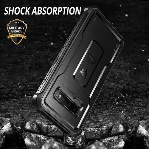 Miniatura 8 de Dexnor Funda para Samsung Galaxy S10+ Plus, [protector de pantalla y soporte integrados] Protección de grado militar resistente a prueba de golpes