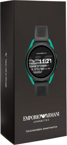 Miniatura 4 de Emporio Armani - Smartwatch 3 con tecnología Wear OS de Google con altavoz frecuencia cardíaca GPS NFC y notificaciones de celular inteligente Negro