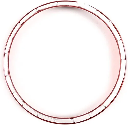 Miniatura 7 de YIWANG coche interior salpicadero reloj alrededor decoración anillo Trim pegatinas para Land Rover Defender 90 110 2008-2018 (rojo)