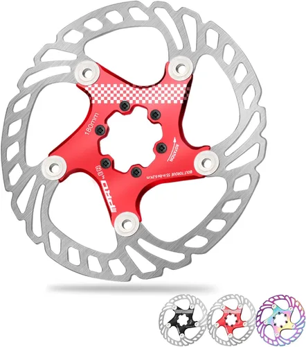 Miniatura 9 de BUCKLOS IIIPRO 140mm 160mm 180mm 203mm Rotor de Freno de Disco de Bicicleta Flotante con 6 Pernos, Rotores de Freno de Disco de Bicicleta de Acero
