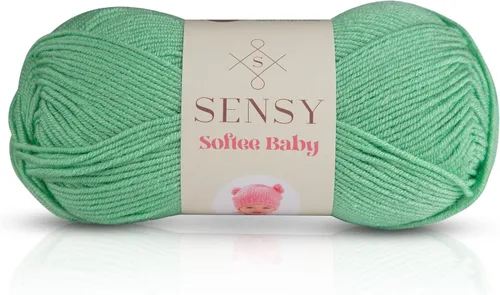Miniatura 20 de Sensy Softee - Ovillo de lana para bebé, 3.5 onzas, 275 yardas, calibre 3 claro (negro)