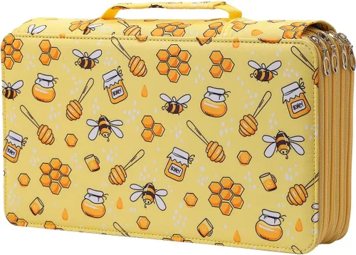 Miniatura 38 de Estuche para lápices Jungle con 120 ranuras de tela Oxford, con ranura para lápices, organizador con práctico envoltorio portátil, soporte multicapa