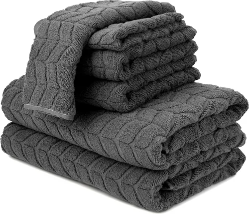 Miniatura 18 de Alusa Home Sábanas de Baño de Lujo Ultra Suaves y Elegantes de 700 GSM Paquete de 2 Extra Grandes 35x70 Pulgadas 100% Algodón de Fibra Larga