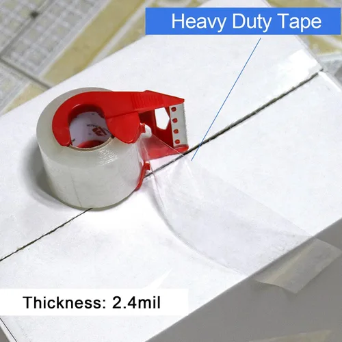 Miniatura 8 de BOMEI PACK Recambios de cinta de embalaje resistente y silenciosa, 4 rollos de 1.88 pulgadas x 50 yardas, para envío, correo, mudanza