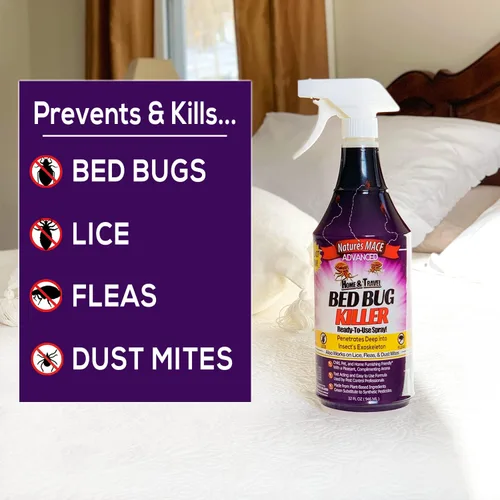 Miniatura 5 de Nature's MACE Mata insectos de cama de 16 onzas, tratamiento para matar chinches, ácaros, huevos, fácil, hazlo tú mismo, spray profesional