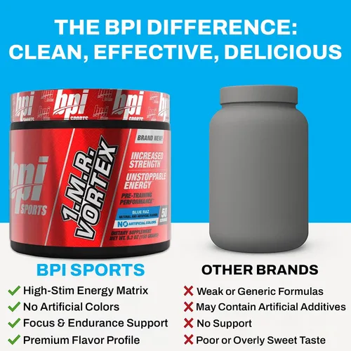 Miniatura 5 de BPI Sports 1.M.R Ultra Concentrado polvo para antes del ejercicio, 4.9 oz., Azul Raz, 1, 1