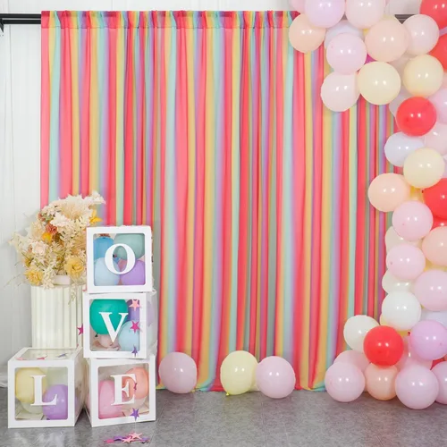 Miniatura 54 de DUOBAO Cortina de gasa naranja transparente de 10 pies, 2 paneles de 29 x 120 pulgadas, cortinas de tela de gasa para ceremonia de boda, cortinas