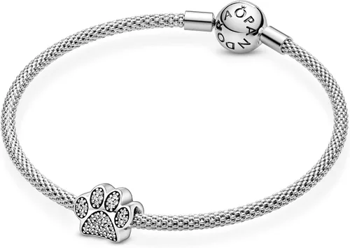 Miniatura 6 de PANDORA Dije de huellas de patas, plata de ley, circonita cúbica, talla única
