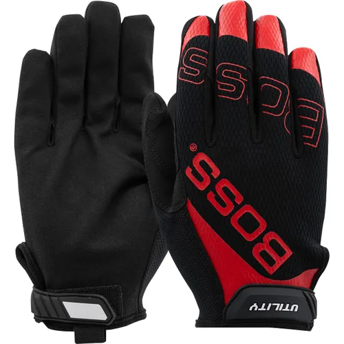 Miniatura 4 de Boss - Guantes de trabajo de seguridad de microfibra sintética para hombre, parte trasera de malla, alta destreza, agarre mejorado, resistente a