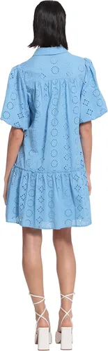 Miniatura 3 de Donna Morgan Vestido camisero con botones y dobladillo con volantes para mujer