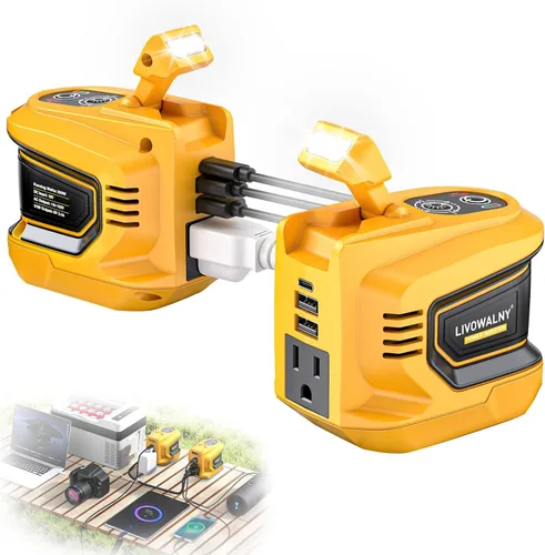 Miniatura 14 de Inversor de potencia real de 200W compatible con Ryobi 18V, inversor de batería DC 18V a AC 110-120V, generador de estación de energía LIVOWALNY