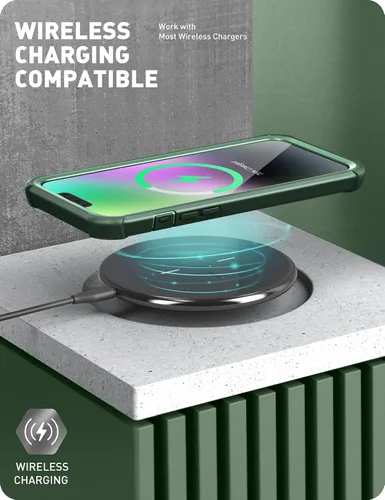 Miniatura 7 de i-Blason Funda para iPhone 14 (2022) / iPhone 13 (2021) de 6.1 pulgadas con protector de pantalla integrado, parte trasera transparente, parachoques