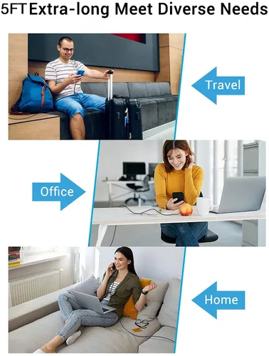 Miniatura 5 de Cargador de pared rápido USB C PD de 18 W de repuesto para Samsung Galaxy Z Flip 7/7 FE/6/5/4/3, Z Fold 7/6/5/4/3/2 5G teléfono con cable de carga