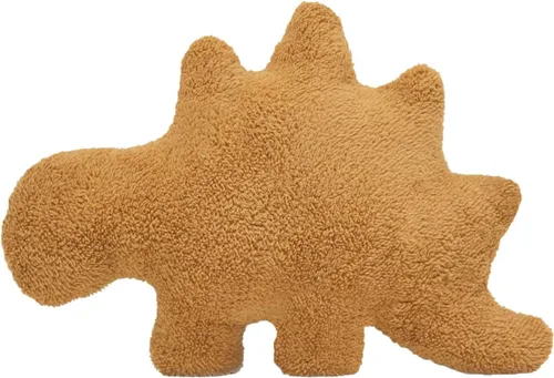 Miniatura 7 de Almohada de Nugget de pollo en forma de dinosaurio, 3 piezas de Nugget de pollo en forma de dinosaurio de peluche para niños, adultos y novias