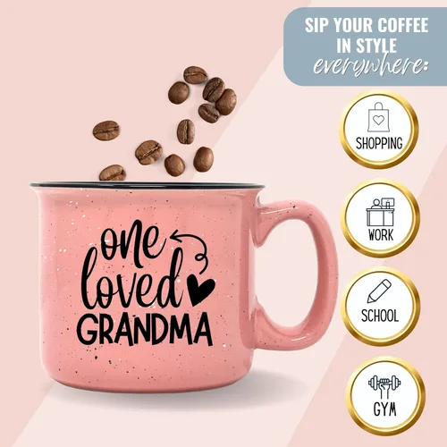 Miniatura 6 de Bonita taza de café divertida para abuela, regalos divertidos únicos para abuela, abuela de nietos, tazas de café y tazas con citas Una Abuela Amada
