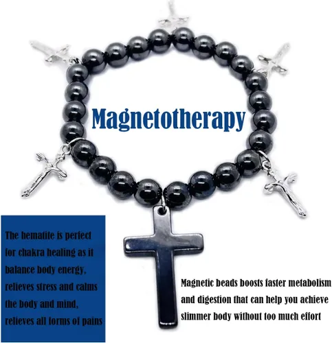 Miniatura 12 de Rosary for Men, Cross Necklace for Men, Tiger Eye Black Obsidian Rosary Beads for Women, Rosarios Catolicos