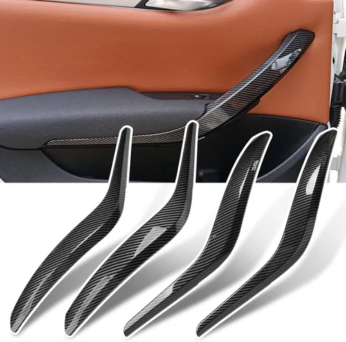 Miniatura 10 de Jaronx Para BMW X1 Reemplazo de la cubierta de la manija de puerta, lado izquierdo+lado derecho interior puerta interior agarradera cubierta Beige