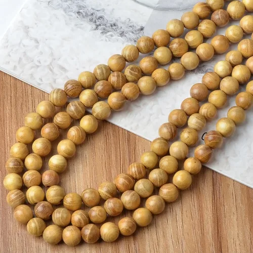 Miniatura 9 de MASSIVE BEADS - KIT de 960 cuentas de madera redondas sueltas mixtas naturales de 6 mm para hacer joyas, con hilo e agujas (12 de madera, 6 mm)