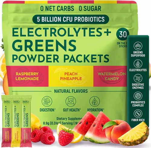 Miniatura 10 de Keto Vitals Paquetes de electrolitos en polvo originales Paquetes de hidratación de electrolitos amigables con Keto Electrolitos sin azúcar