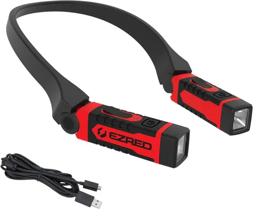 Miniatura 8 de EZRED NK15-OR ANYWEAR Luz de cuello recargable para iluminación sin manos, naranja, luz perfecta para mecánicos, camping, caza, proyectos