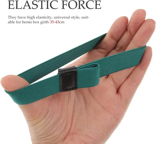 Miniatura 4 de UPKOCH Correas elásticas ajustables para contenedores de almuerzo, circunferencia de 4.72 a 6.70 pulgadas, ajuste universal, correas de fijación