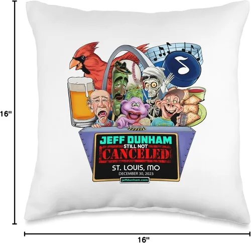 Miniatura 4 de JEFF DUNHAM St. Louis, MO (2023) - Almohada de 16 x 16 pulgadas, multicolor