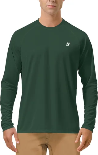 Miniatura 26 de Roadbox Camisas de Protección Solar UV UPF 50+ para Hombres Manga Larga SPF Rash Guard para Pesca Senderismo Natación Correr 2 Pack - blanco