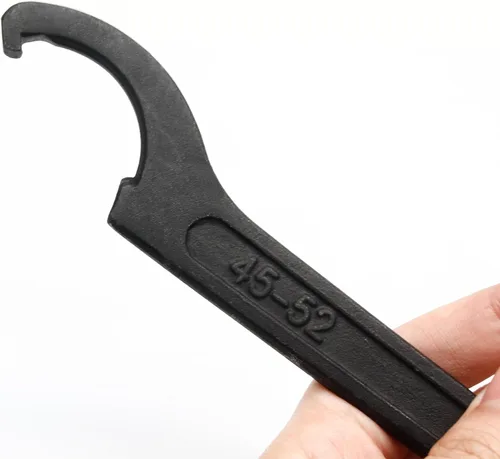 Miniatura 4 de Llave de Tuerca de Gancho en C, Herramienta de Ajuste Negra de Acero al Carbono para Tuerca Redonda de Portabrocas de 45-52mm 1.772-2.047 in