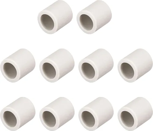 Miniatura 14 de uxcell 10 unids 0.079 in diámetro tubo de cerámica aislado cable electrónico paquete de aislamiento térmico protección de un solo orificio, 0.157 in