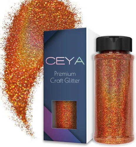 Miniatura 13 de Ceya 110g/ 3.8oz Polvo de Purpurina Holográfica Ultra Fina Láser Verde 1/128” 0.008” 0.2mm para Slime, Resina Epoxy, Manualidades, Vaso, Joyería