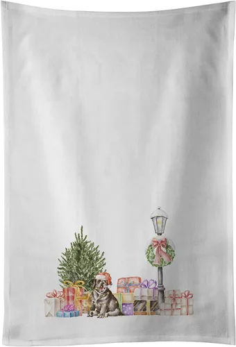 Miniatura 34 de Caroline's Treasures CK8100WTKT - Juego de 2 toallas de cocina con diseño de bulldog francés con diseño de país de las maravillas navideñas