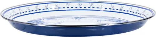 Miniatura 2 de Golden Rabbit Enamelware - Patrón de cangrejo azul - Bandeja redonda de 20 pulgadas para servir