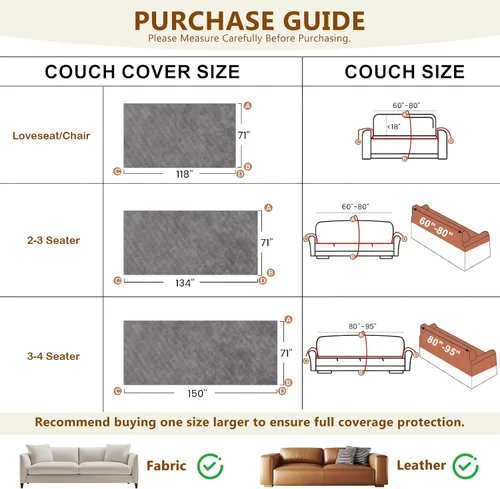 Miniatura 4 de STACYPIK Funda de sofá gris impermeable para perros, funda de sofá antideslizante para sofá de 3 cojines, funda seccional lavable para forma de L