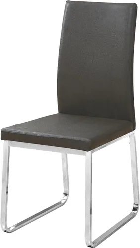 Miniatura 11 de Monarch Specialties I 1106 - Juego de 2 sillas de comedor, tapizadas, para cocina, comedor, aspecto de piel sintética, metal, negro, contemporánea