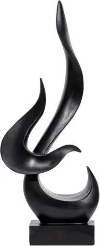 Miniatura 9 de Estatua de Fuego de Oro, Estatua de Resina Moderna y Abstracta, Estatua de Arte para Decoración del Hogar, para Salón, Soporte de TV, Mesa de Café