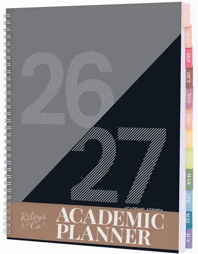 Miniatura 12 de Rileys Agenda Académica 2026-2027, agenda diaria, semanal y mensual, julio de 2026 a junio de 2027, páginas de notas para estudiantes