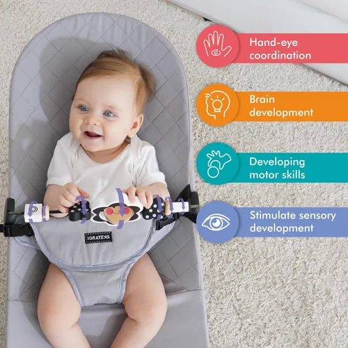 Miniatura 2 de iGRATENS Baby Bjorn - Barra de juguete para gorila de bebé, suave y feliz, fácil de colocar y quitar, materiales aptos para niños, diseño