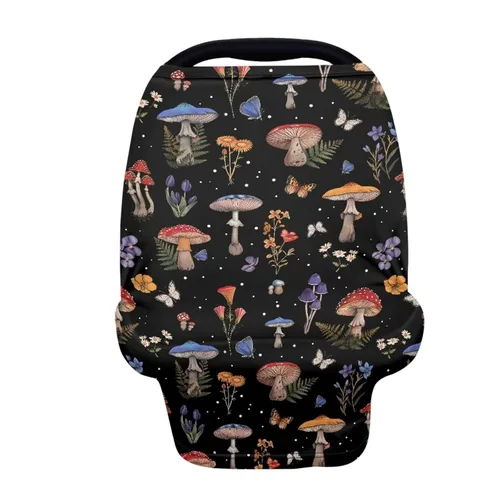 Miniatura 25 de Binienty Funda de lactancia con estampado de vaca azteca para recién nacidos, niñas y niños, fundas elásticas y transpirables para asientos
