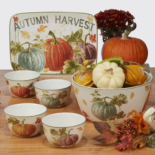 Miniatura 9 de Certified International Harvest Autumn Havest - Juego de vajilla de 16 piezas, servicio para 4, multicolor