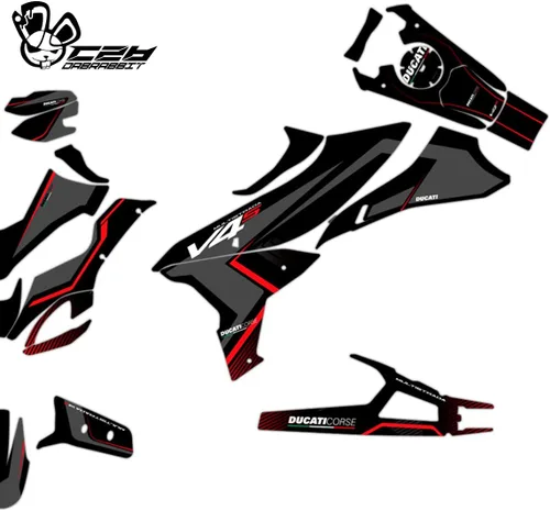 Miniatura 3 de Nuevo Kit gráfico para DUCATI Multistrada V4 S Full Graphic kit (RL-B) (GLOSSY)