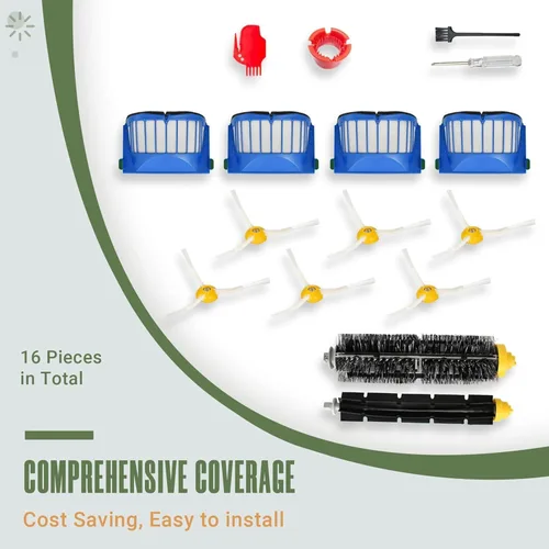 Miniatura 7 de Piezas de repuesto Kit de accesorios para iRobot Roomba 675 694 692 614 670 677 671 691 676 639 679 615 600 Series Robot aspirador, 1 cepillo