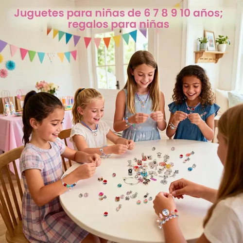 Miniatura 5 de COO&KOO Kit de fabricación de pulseras con dijes, un juguete de unicornio para niñas que inspira creatividad e imaginación, manualidades para niñas