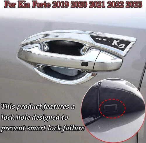 Miniatura 2 de MUXEE 9 piezas de cubierta para manija de puerta exterior, cubierta para manija de puerta en forma de cuenco para Kia Forte K3 2019 2020 2021 2022